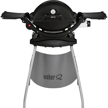 Weber Q 120 Och Stativ Gasolgrill Svart