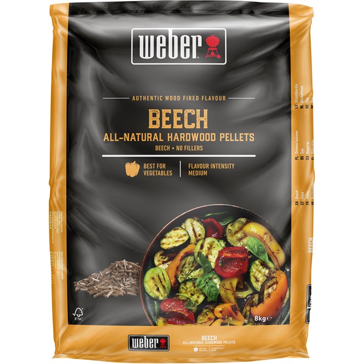 Weber Träpellets - Bok 8kg Nyhet