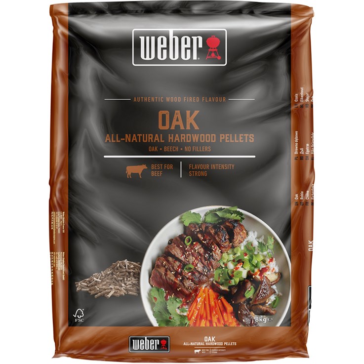Weber Träpellets - Ek 8kg Nyhet